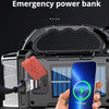 Superljus LED-sökarlampa – Uppladdningsbart powerbank med USB och solenergi för utomhusäventyr