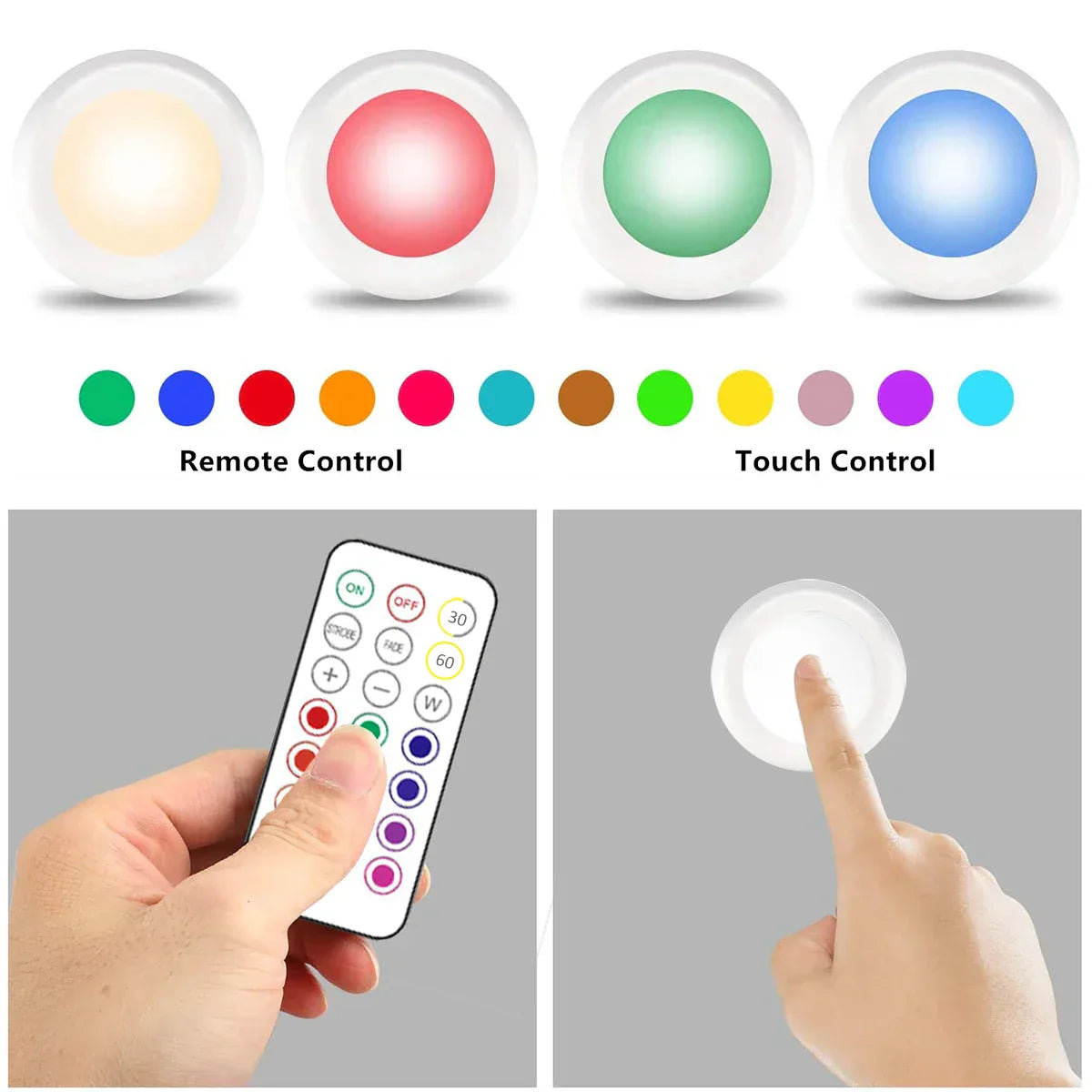 Trådlös RGB LED Under-Skåp Lampa - GlowyLed