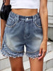 Punk Rock Denim Shorts – Slim och Trendig