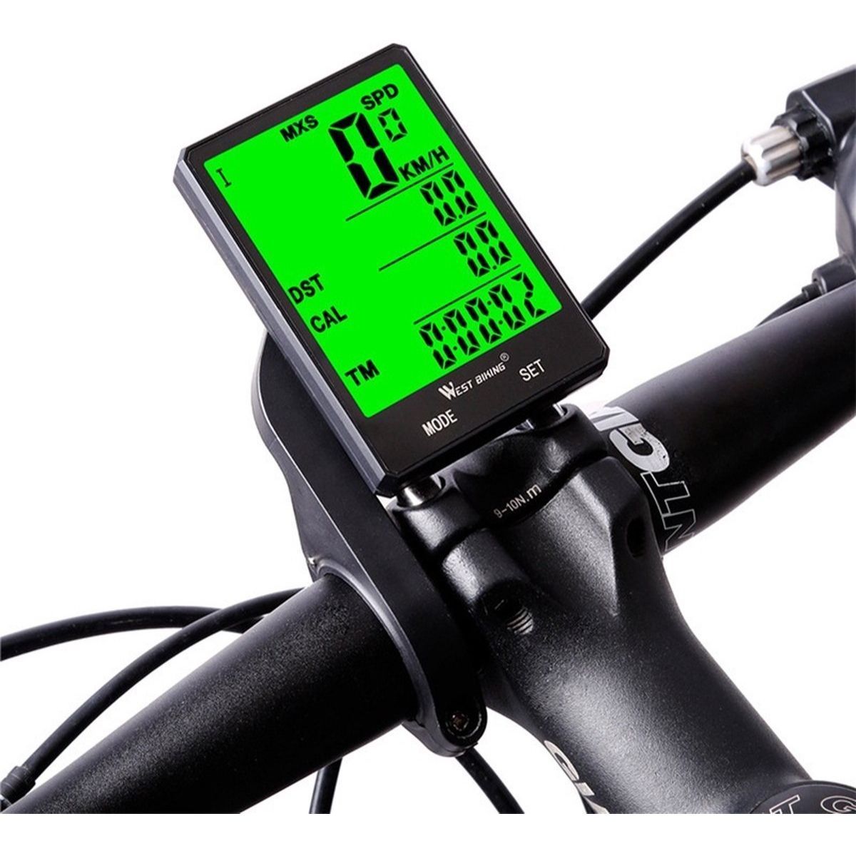 RideTrack Trådlös Cykeldator – Klar LED-display och Fullständiga Funktioner