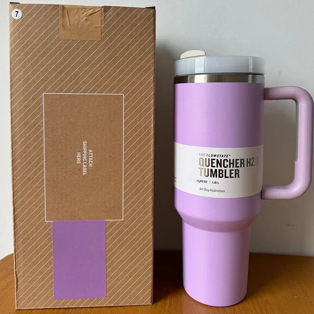 Vakuumisolerad Kopp med Lock och Sugrör – ThermoTumbler