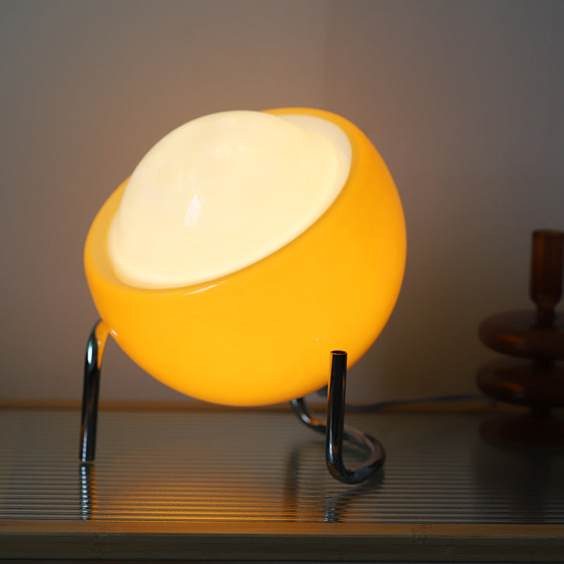 Retro Glas Bordslampa - Atmosfärisk Nordisk Nattbelysning