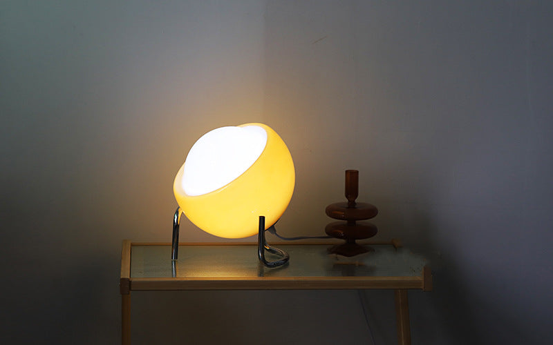 Retro Glas Bordslampa - Atmosfärisk Nordisk Nattbelysning