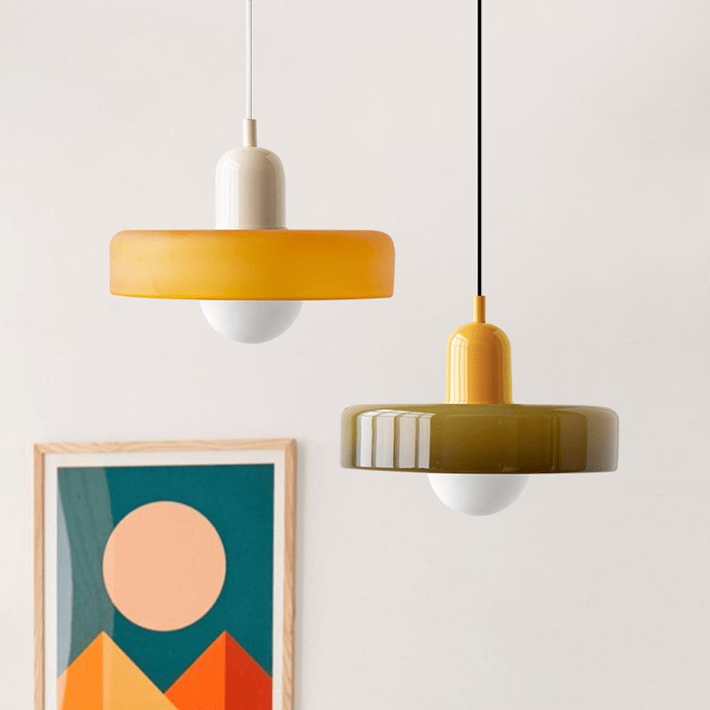 Geometrisk Bauhaus Taklampa i Glas