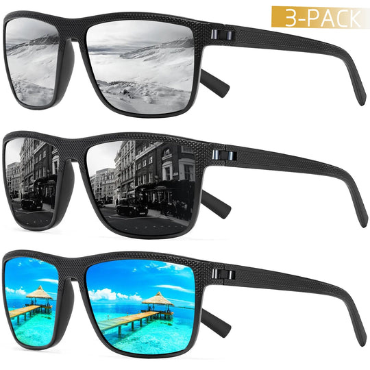 Polariserade Solglasögon 3-Pack | UV-skydd