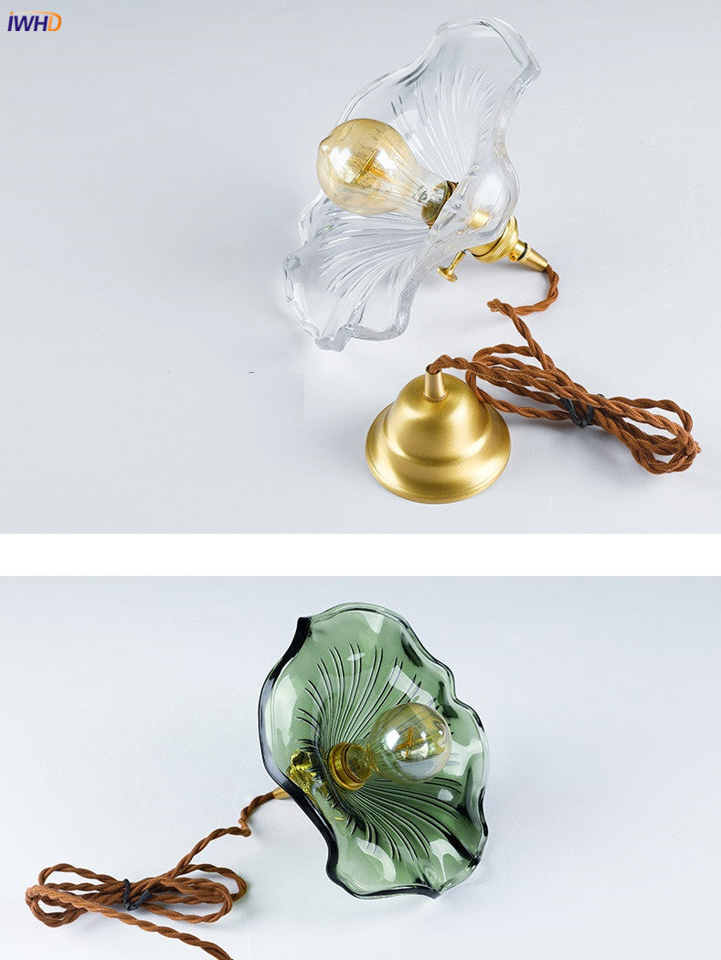 Nordisk Design LED Hänglampa | Färgglad Glas- och Kopparbelysning för Sovrum, Vardagsrum & Barer