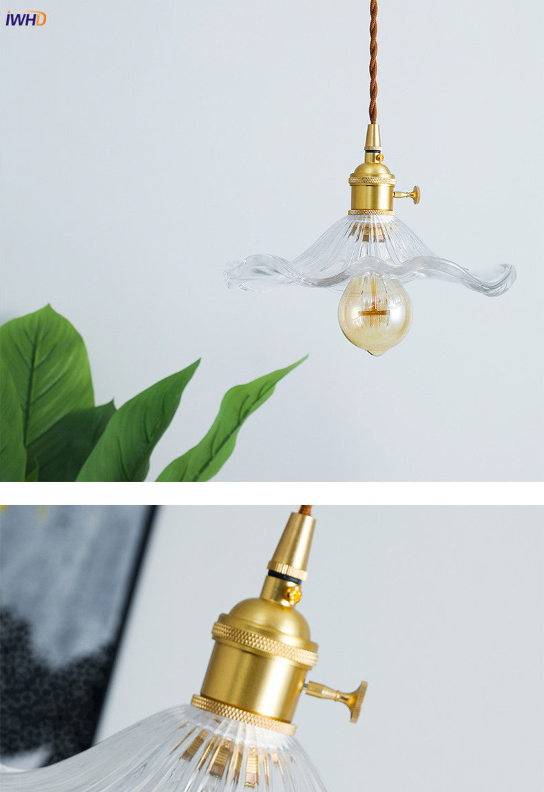 Nordisk Design LED Hänglampa | Färgglad Glas- och Kopparbelysning för Sovrum, Vardagsrum & Barer
