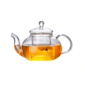 Tetera de vidrio resistente al calor, taza de vidrio para infusionar té con doble pared