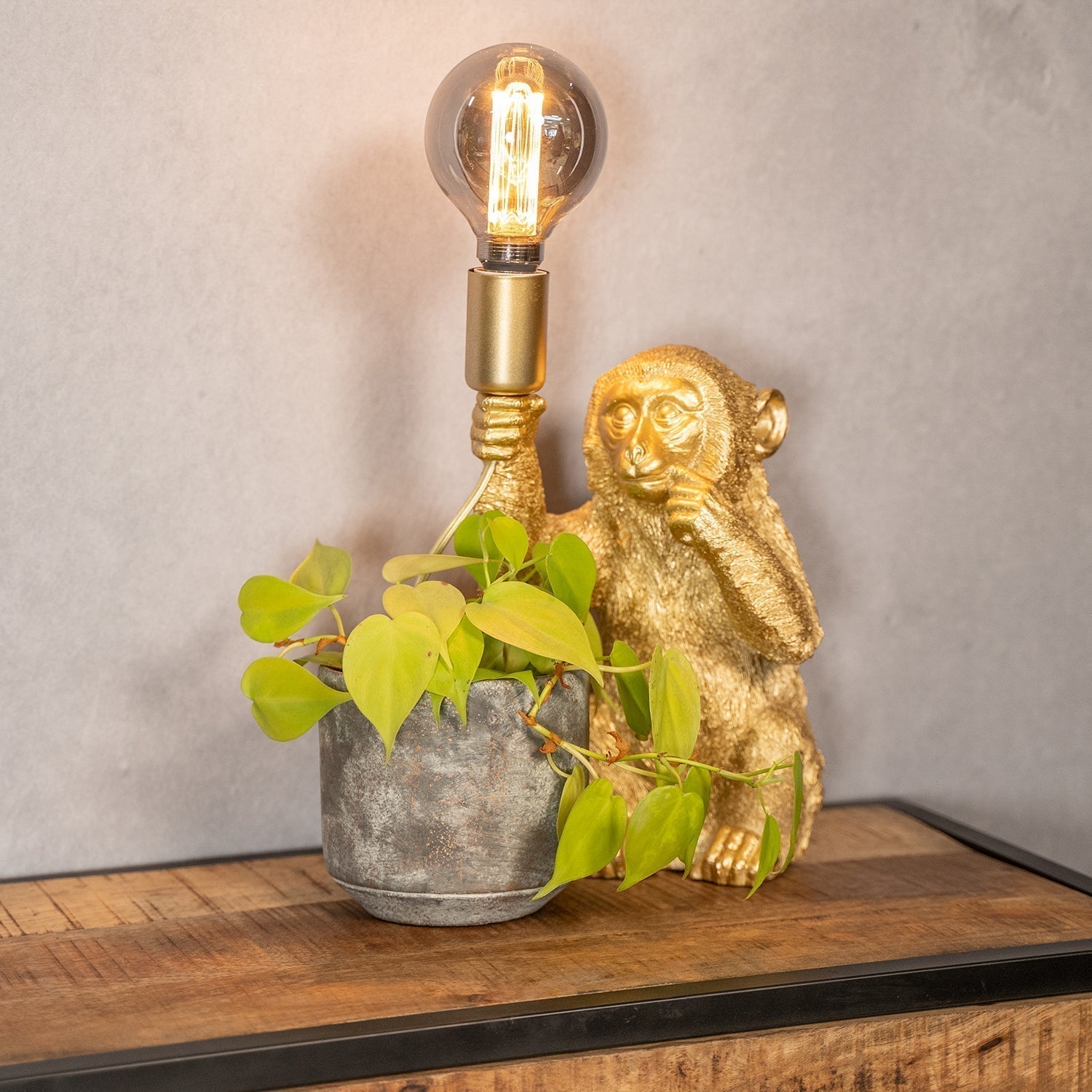 Lyxig Golden Monkey Bordslampa – GoldenChimp