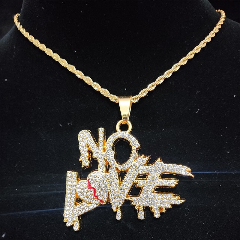 Sterling Mystique | Hip Hop Kubanska Kedjor NO LOVE Halsband