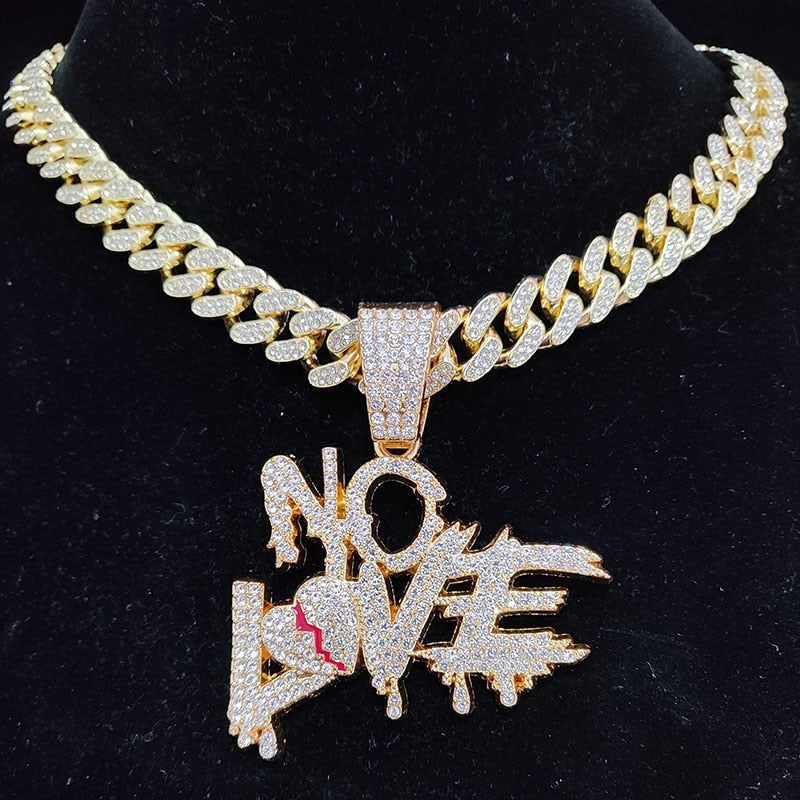 Sterling Mystique | Hip Hop Kubanska Kedjor NO LOVE Halsband