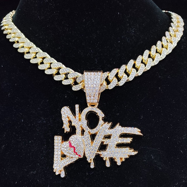 Sterling Mystique | Hip Hop Kubanska Kedjor NO LOVE Halsband