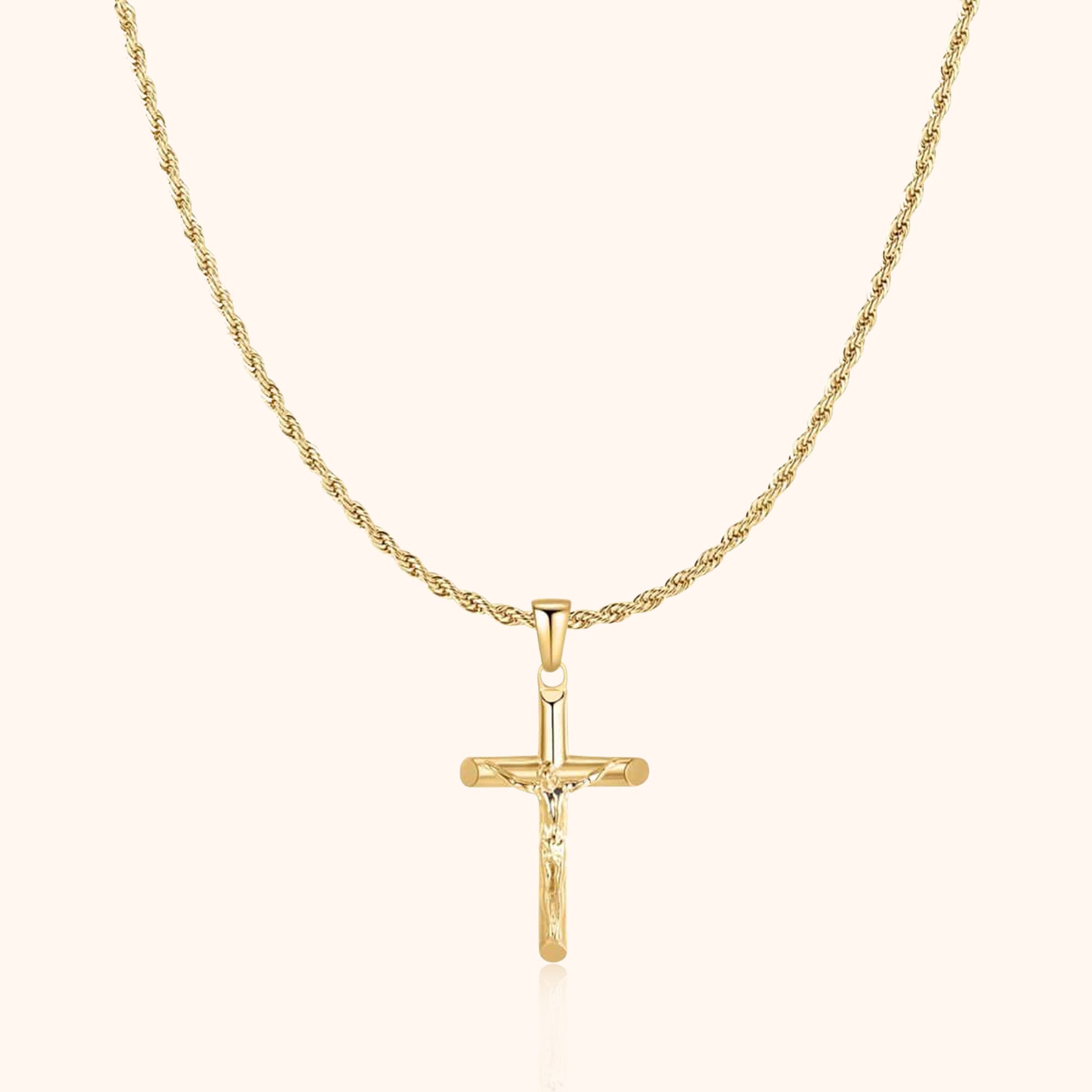 Herrhalsband med kors - Salvator