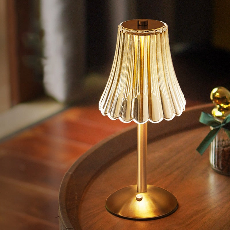 Guldkristall Bordslampa - Aurora Luxe
