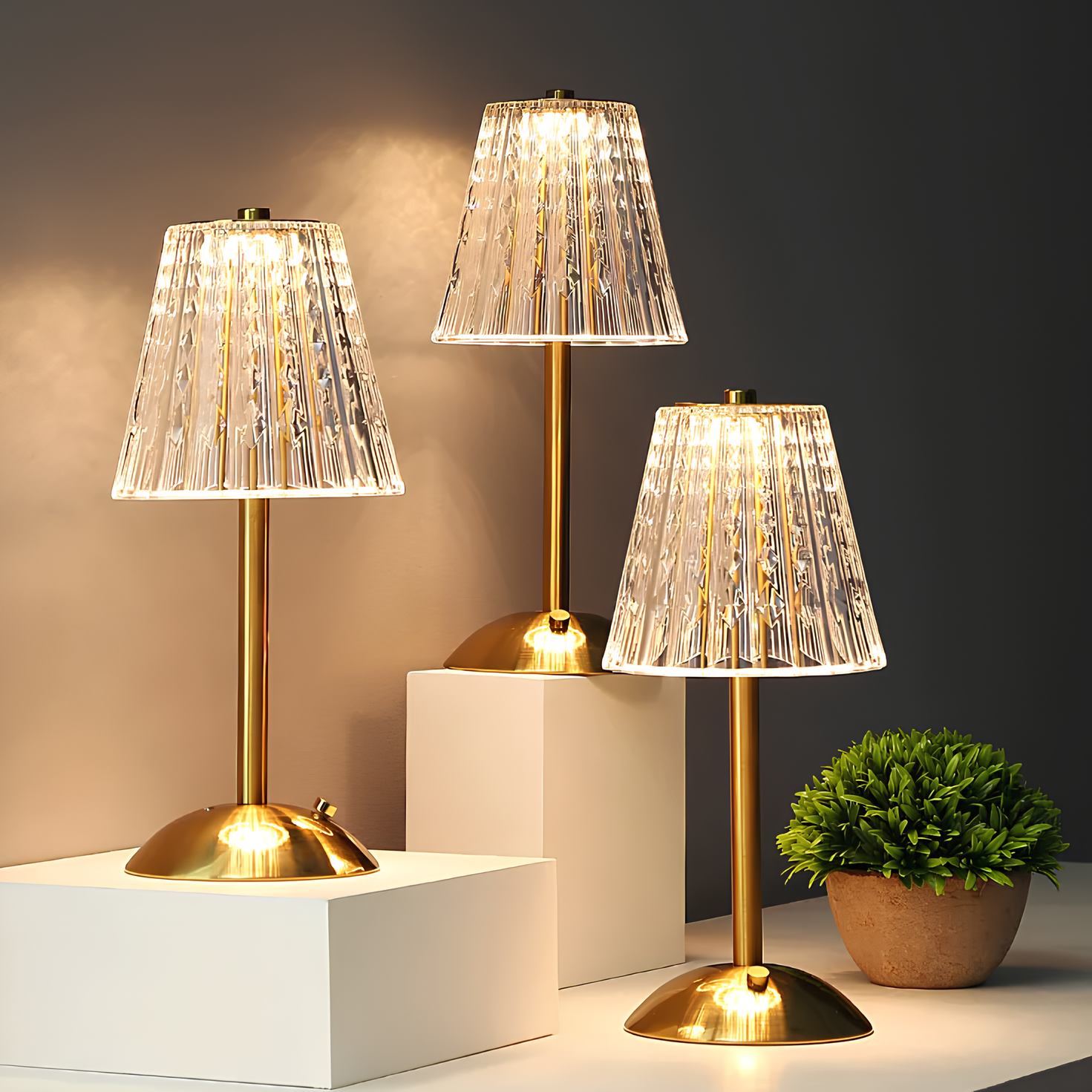 Guldkristall Bordslampa - Aurora Luxe