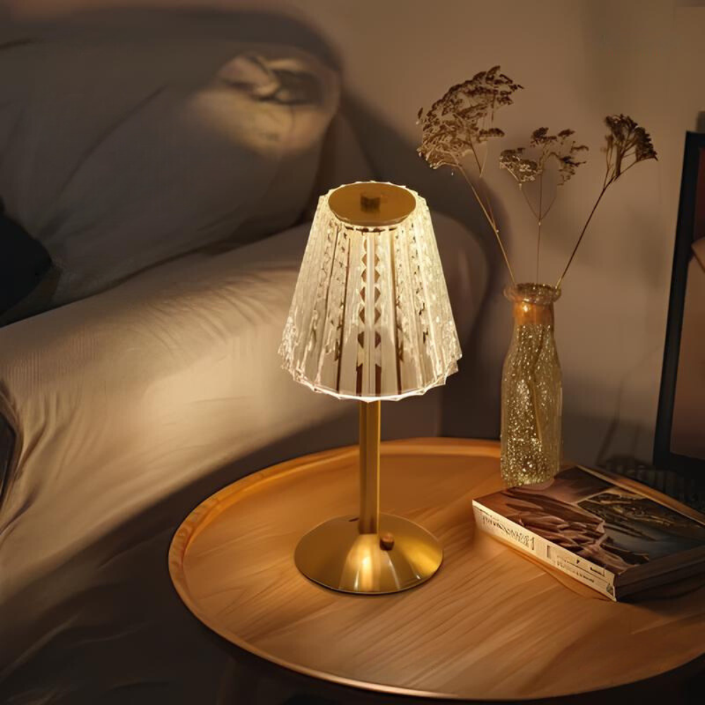 Guldkristall Bordslampa - Aurora Luxe