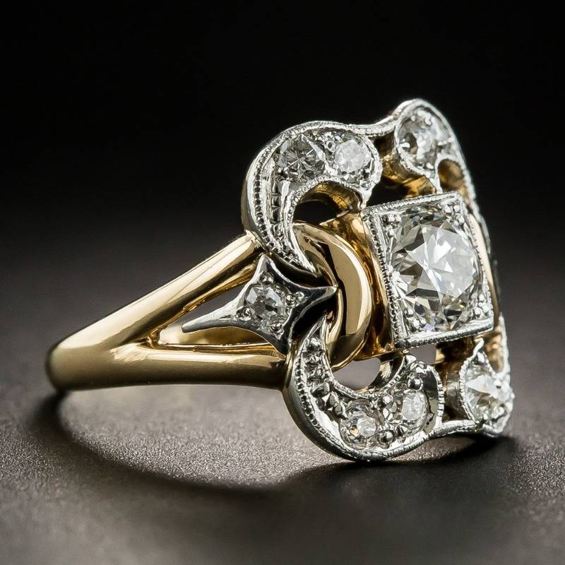 Vintage Guld Zirkonia Ring - Celestine