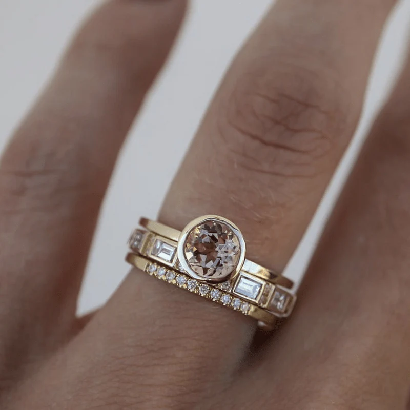 Vintage Guld Ring med Kristaller - Eliana