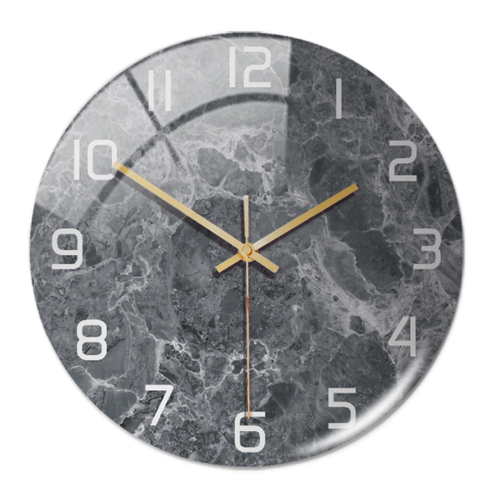 Stilren Väggklocka med Marmor Effekt – MarbleTime