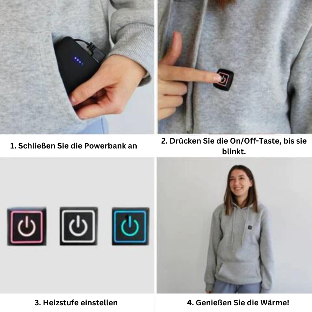 Uppvärmd Unisex Vinter Hoodie - WinterThermaHoodie