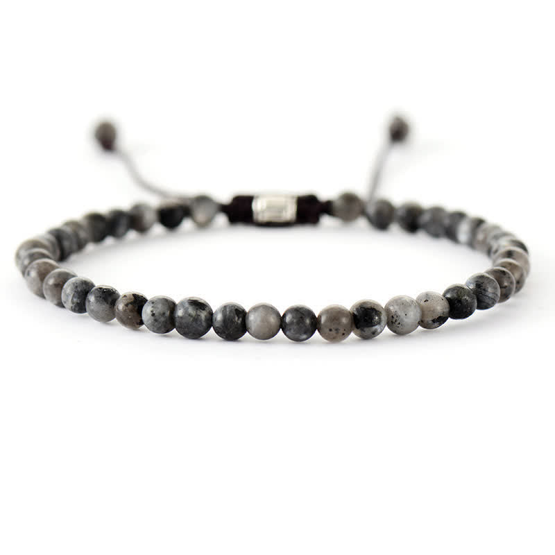 Naturliga Stenpärlor Justerbar Flätad Armband – Aisha
