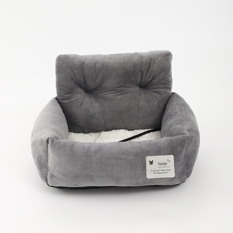 Säker Hundbilstol - CozyCanine - Grå, Komfort & Säkerhet