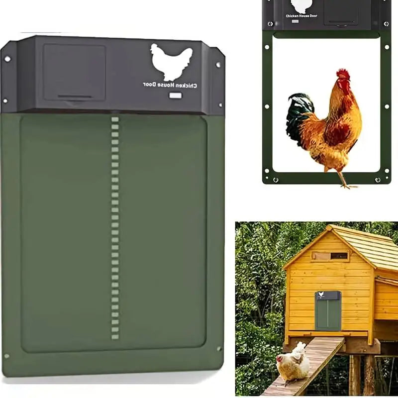 PoultryGuard Luxe Automatisk Dörr | Smart ljusstyrd dörr för säkra och trygga höns
