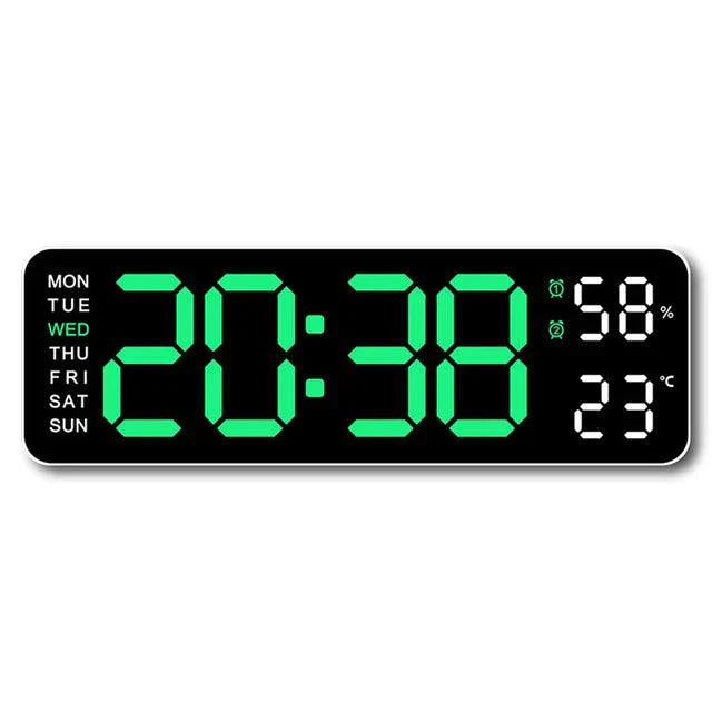 Stor Digital Väckarklocka | Multifunktionell Display | USB-strömförsörjning