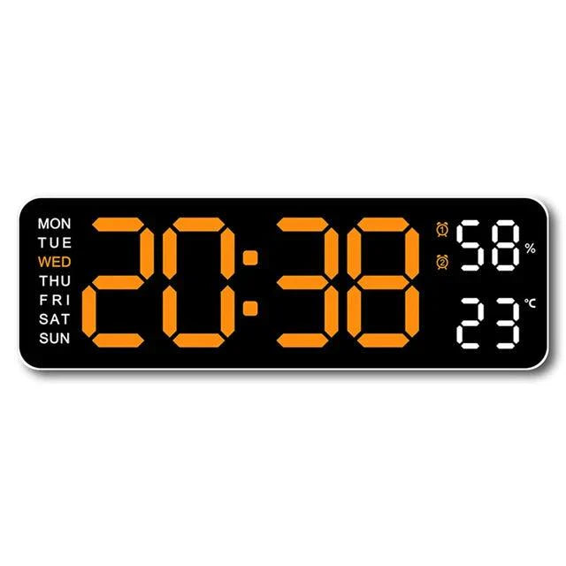 Stor Digital Väckarklocka | Multifunktionell Display | USB-strömförsörjning