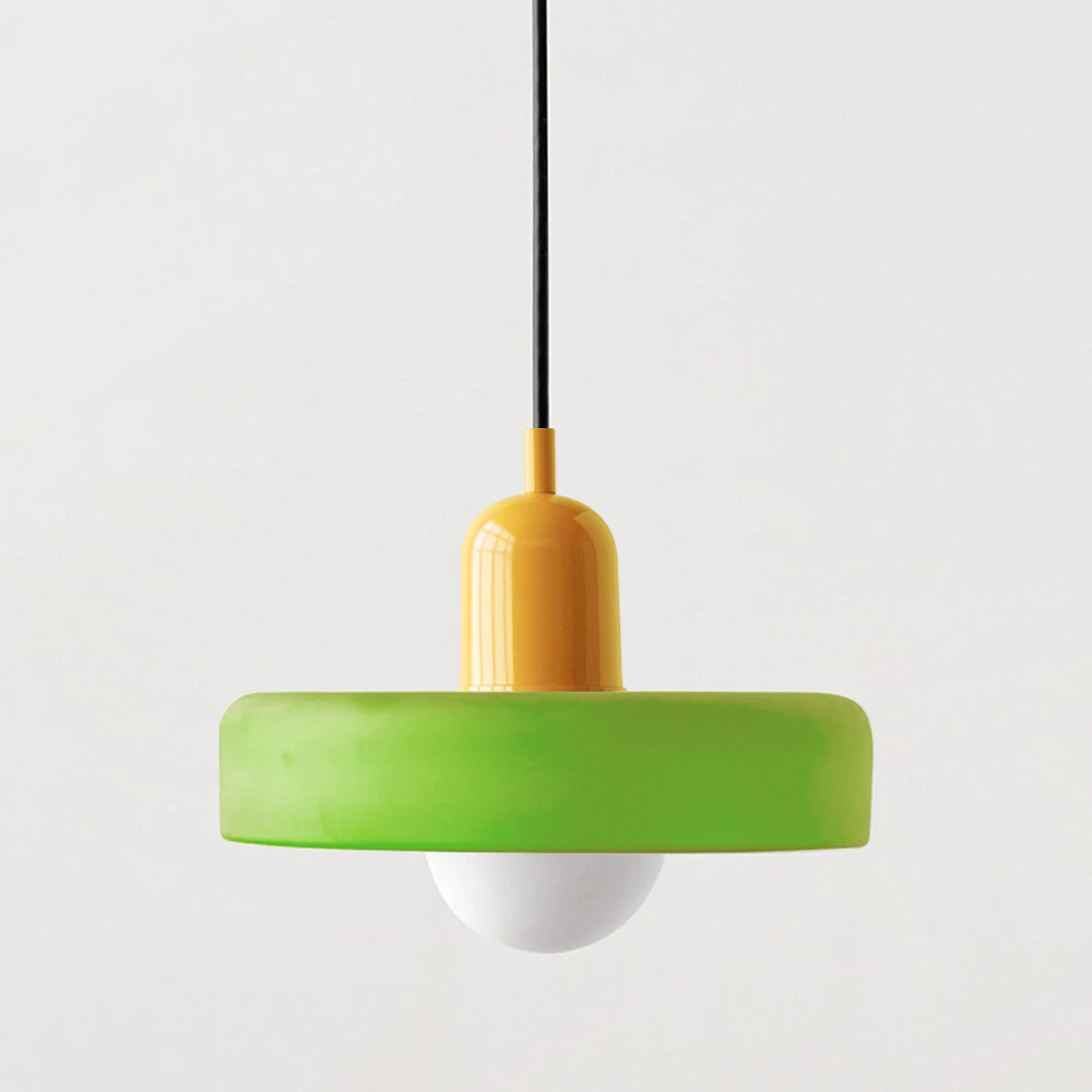 Färgglad Pendellampa i Bauhaus Stil - StiloGlas
