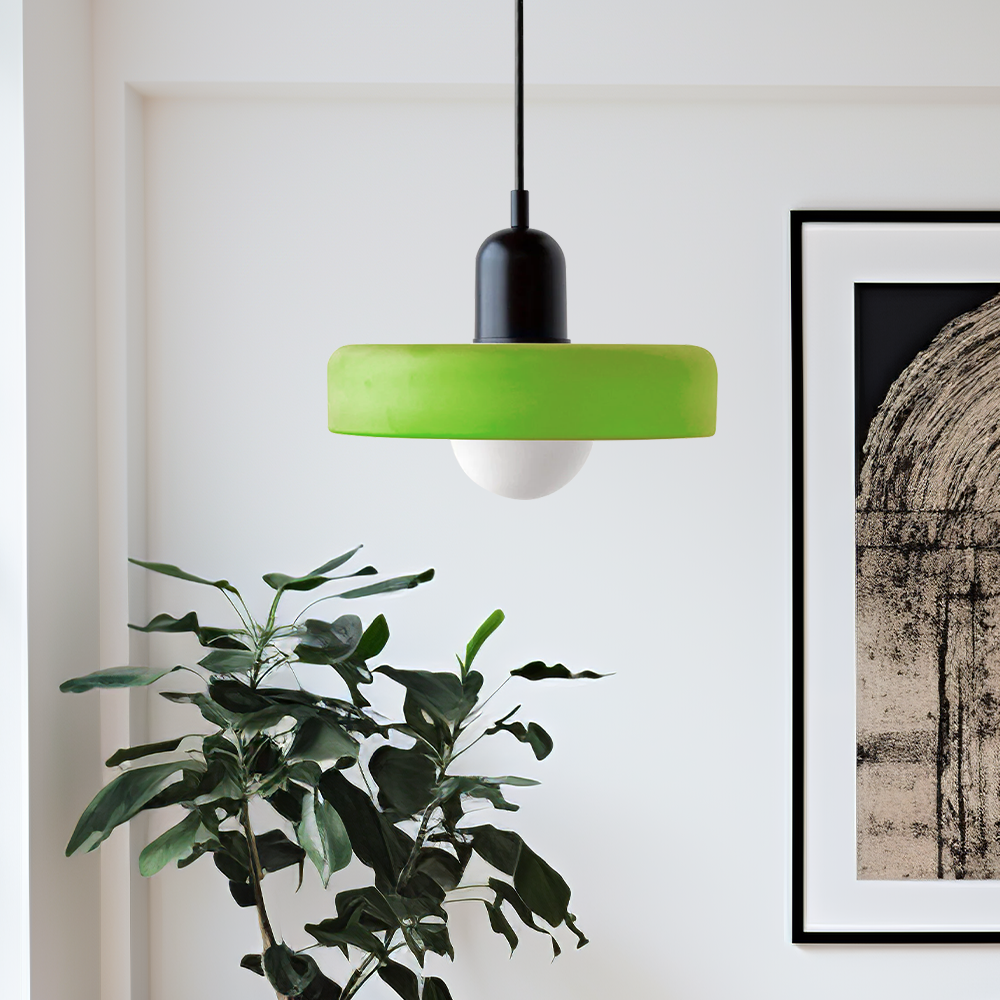 Färgglad Pendellampa i Bauhaus Stil - StiloGlas