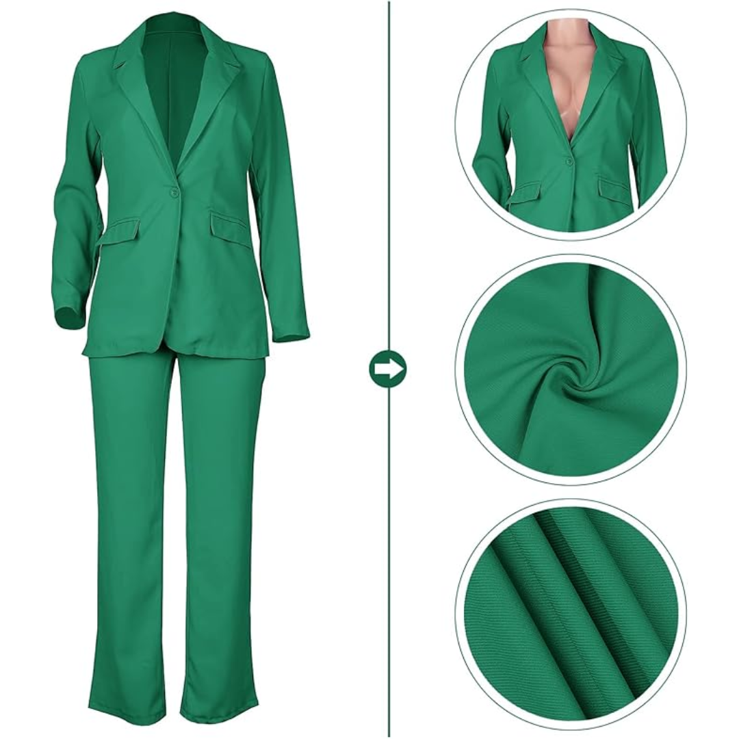 Trendy Dam Blazer Set - Quina