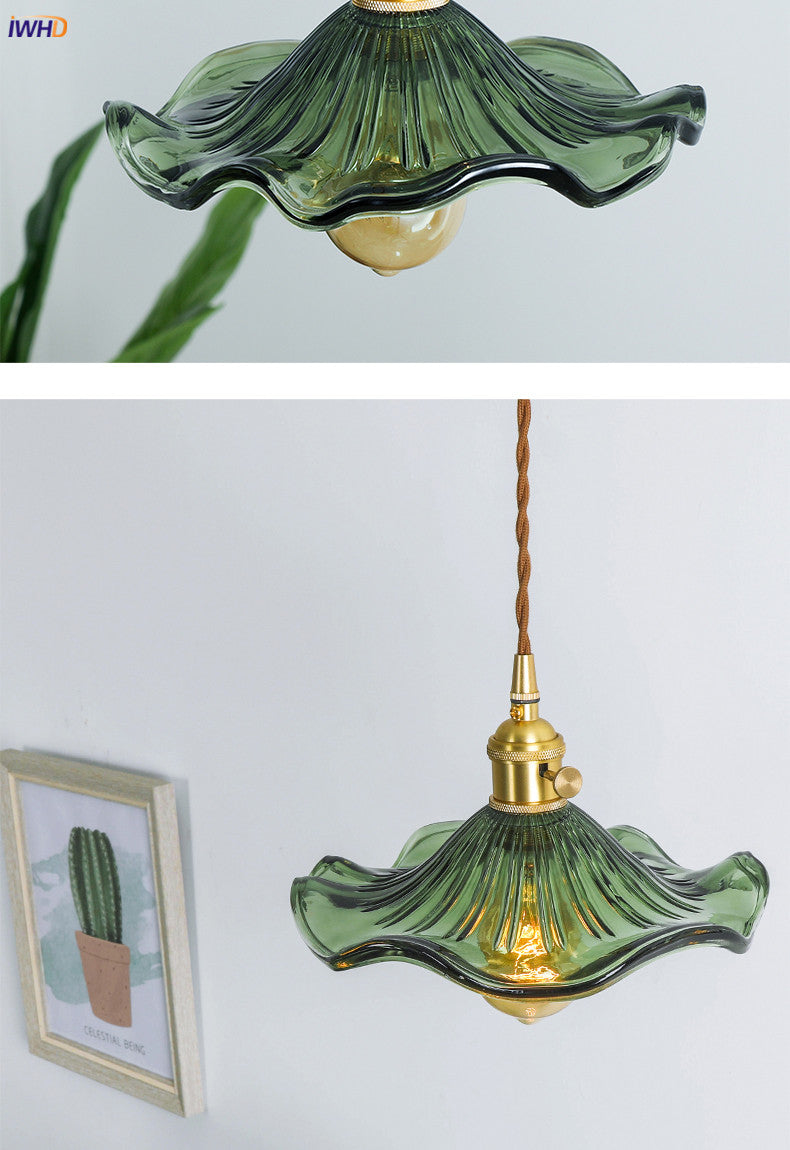 Nordisk Design LED Hänglampa | Färgglad Glas- och Kopparbelysning för Sovrum, Vardagsrum & Barer