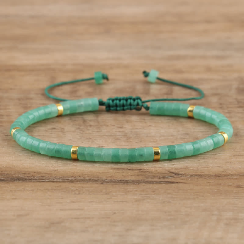 Flätad Armband med 2.4 mm Naturstenpärlor – Seraphina