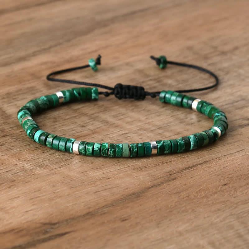 Flätad Armband med 2.4 mm Naturstenpärlor – Seraphina