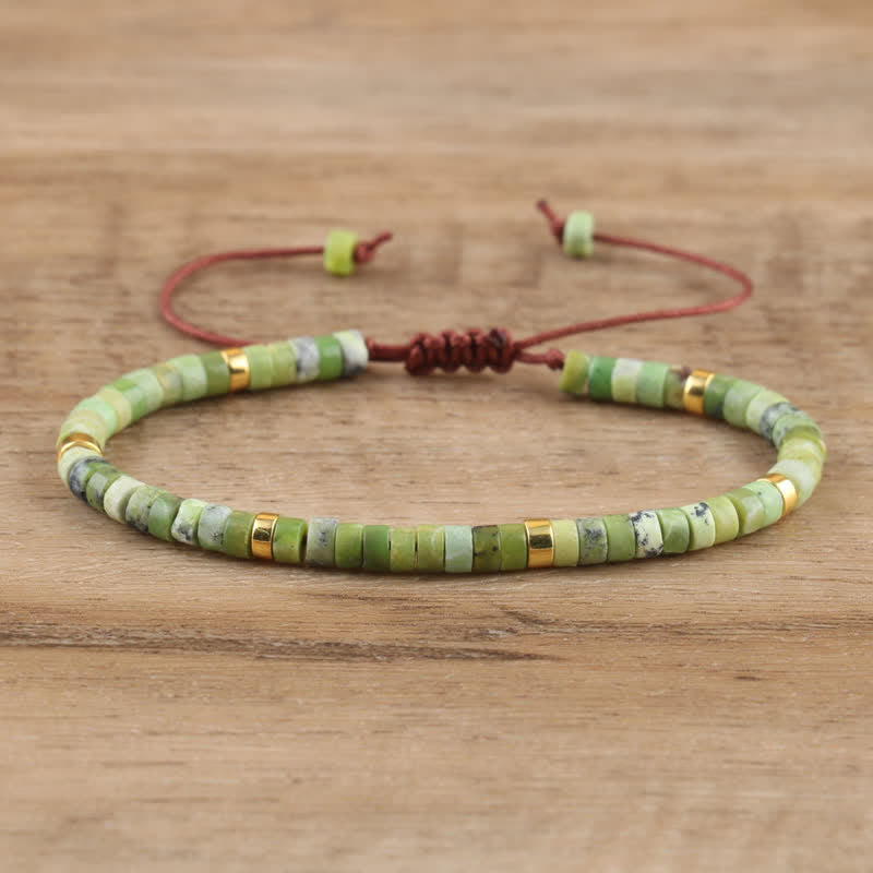 Flätad Armband med 2.4 mm Naturstenpärlor – Seraphina