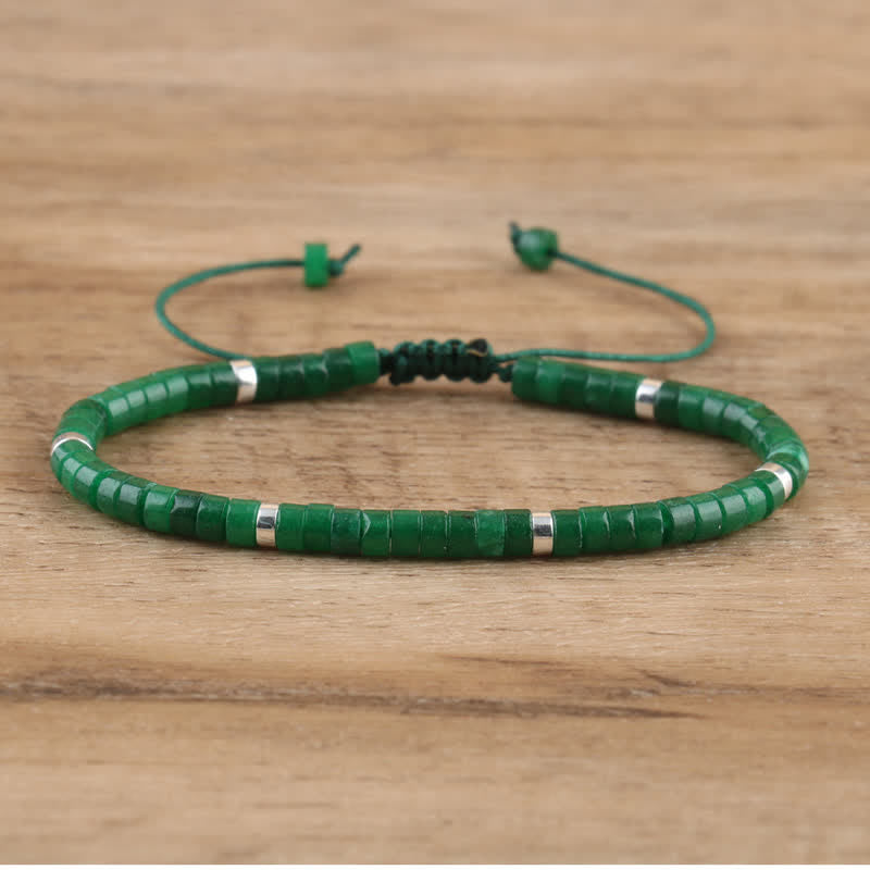Flätad Armband med 2.4 mm Naturstenpärlor – Seraphina