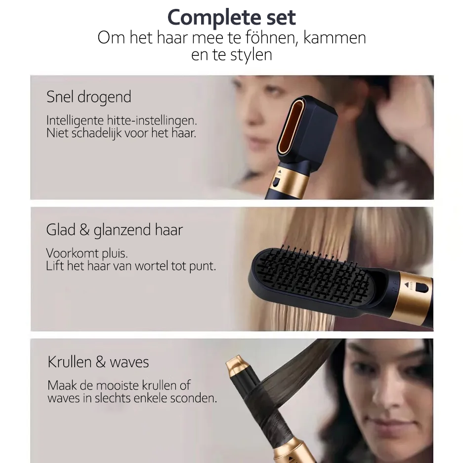 5-i-1 Multi Hår Styler med Ion Teknologi - AuraStyle