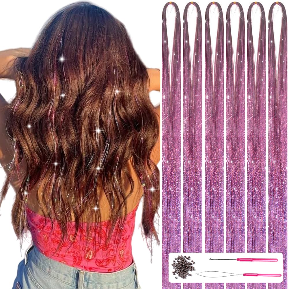 Glittrande Hår Tinsel Kit – Glittersträngar!