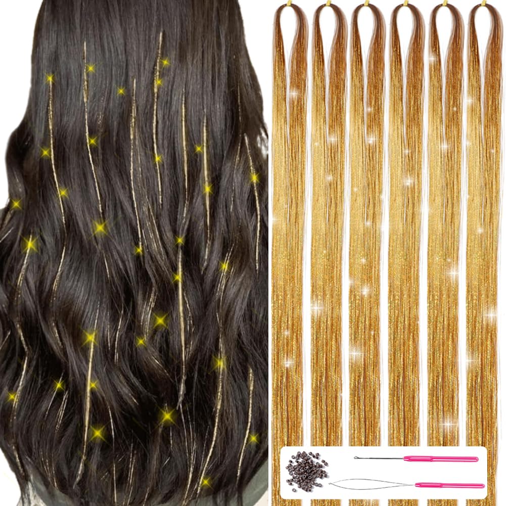 Glittrande Hår Tinsel Kit – Glittersträngar!