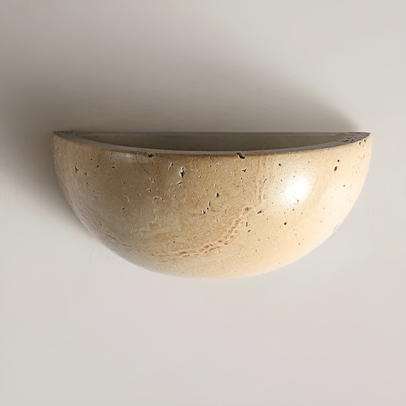 Halvrund LED Wabi-Sabi Vägglampa – ZenGlow