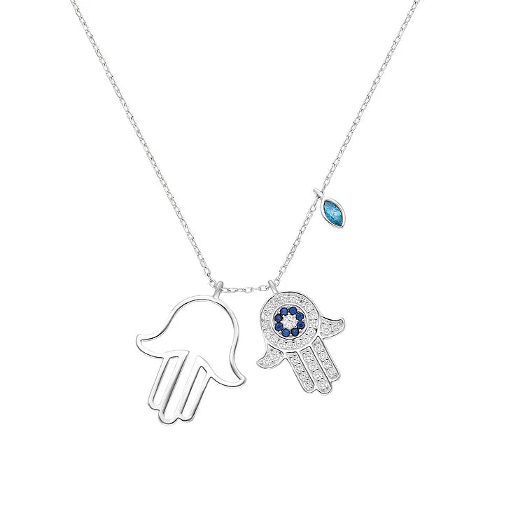 Halsband med Fatimas Hand och Ond Öga – Yasmin