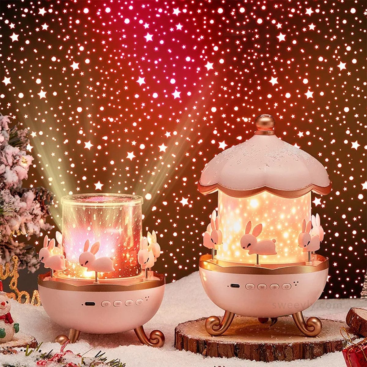 Hello Kitty Stjärnhimmel Projektorlampa | Musiklåda Nattlampa