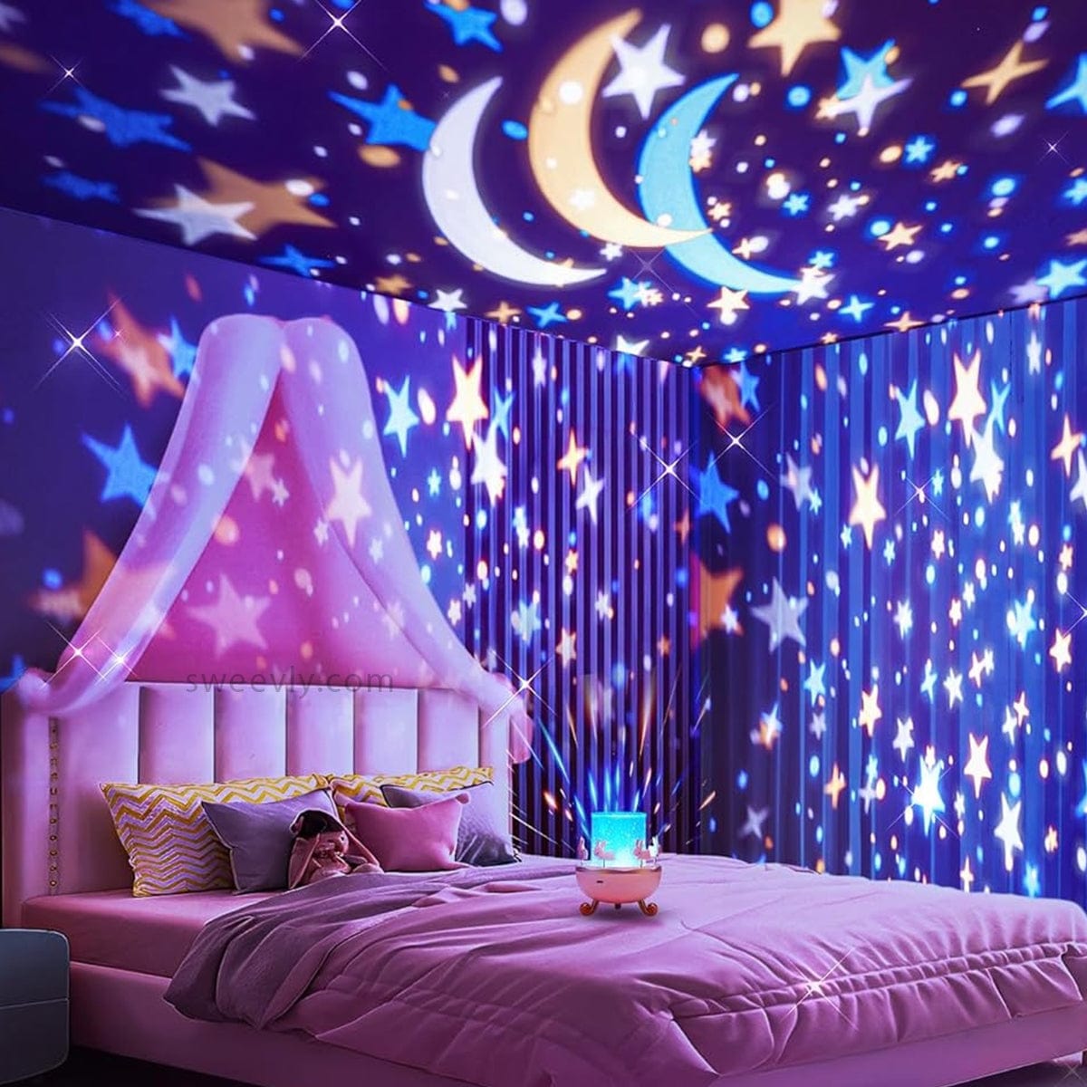 Hello Kitty Stjärnhimmel Projektorlampa | Musiklåda Nattlampa
