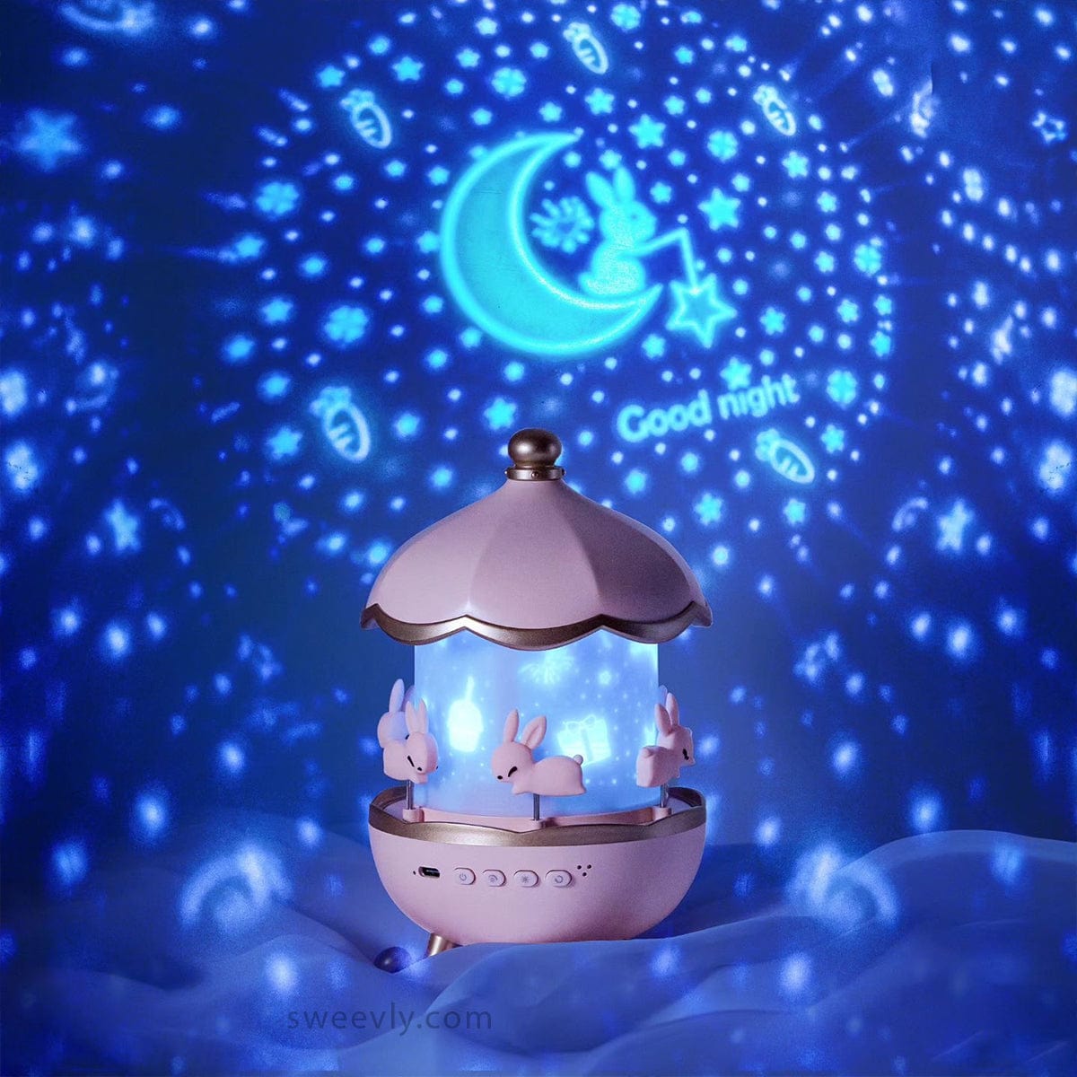 Hello Kitty Stjärnhimmel Projektorlampa | Musiklåda Nattlampa