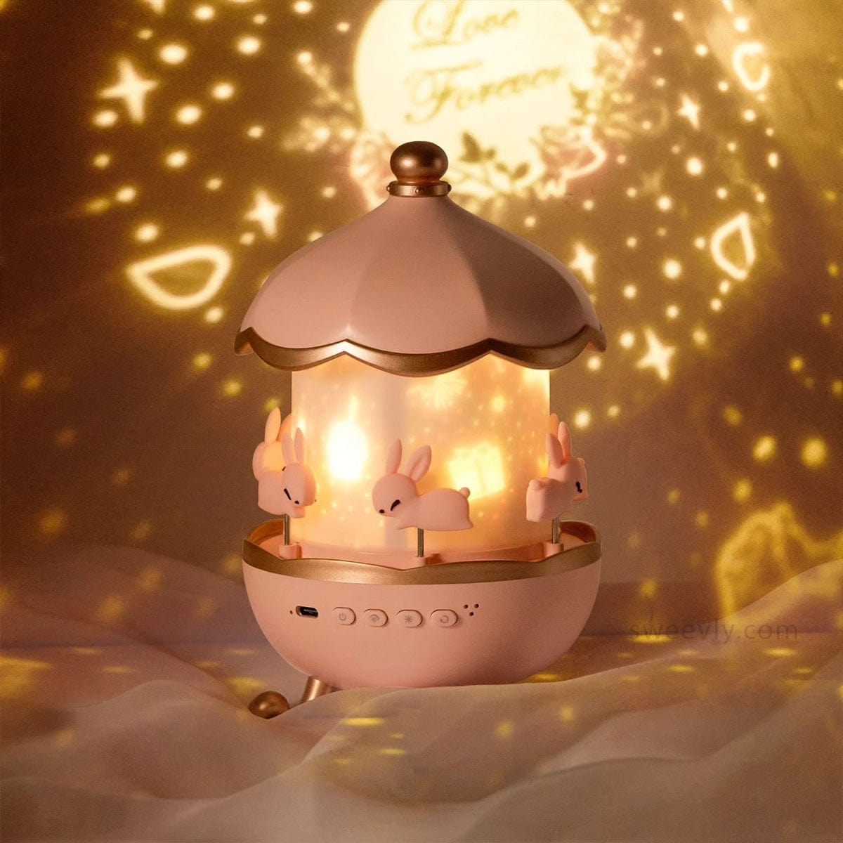 Hello Kitty Stjärnhimmel Projektorlampa | Musiklåda Nattlampa