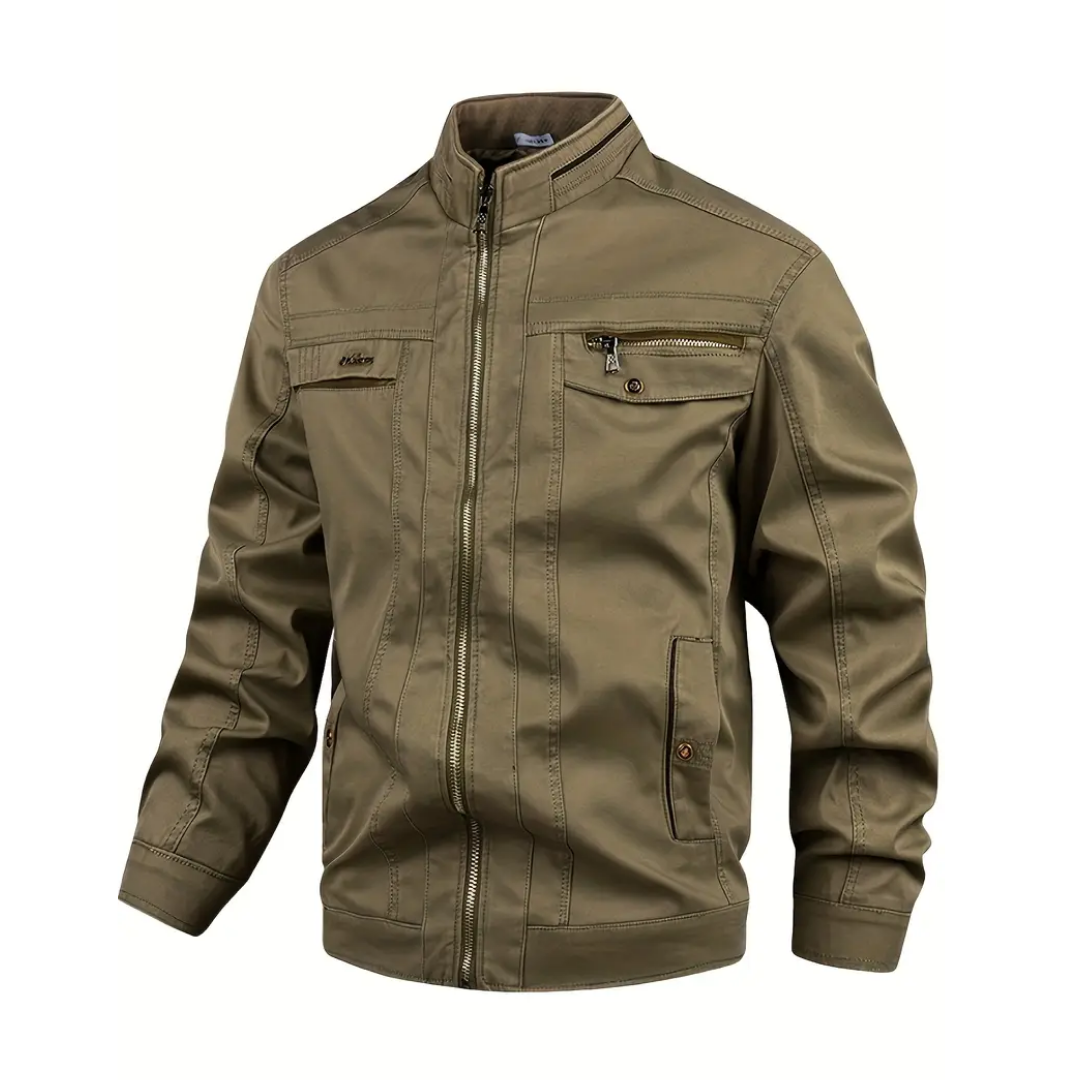 Herren Katoenen Höstjacka – Vindavvisande & Casual – Utomhus