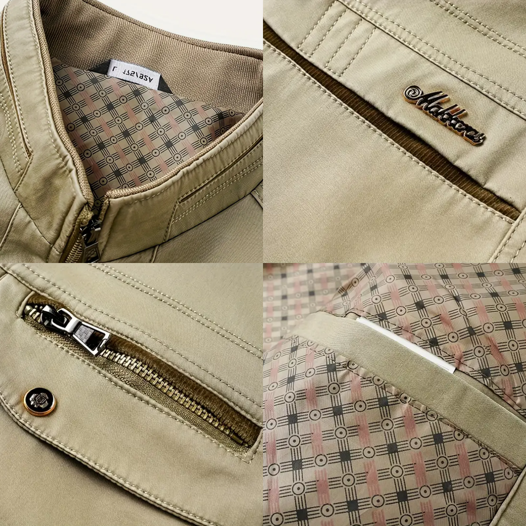 Herren Katoenen Höstjacka – Vindavvisande & Casual – Utomhus