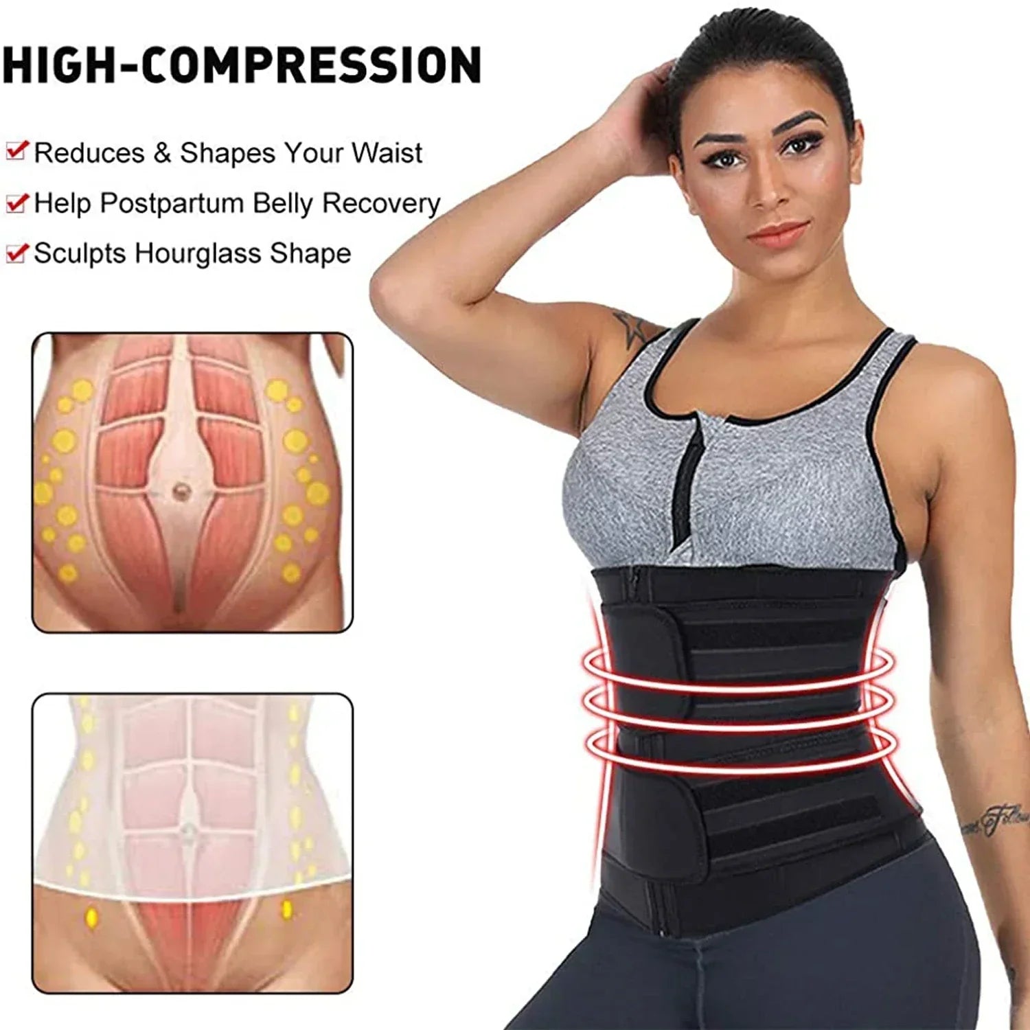 Neopren Midjetränare - SweatPro