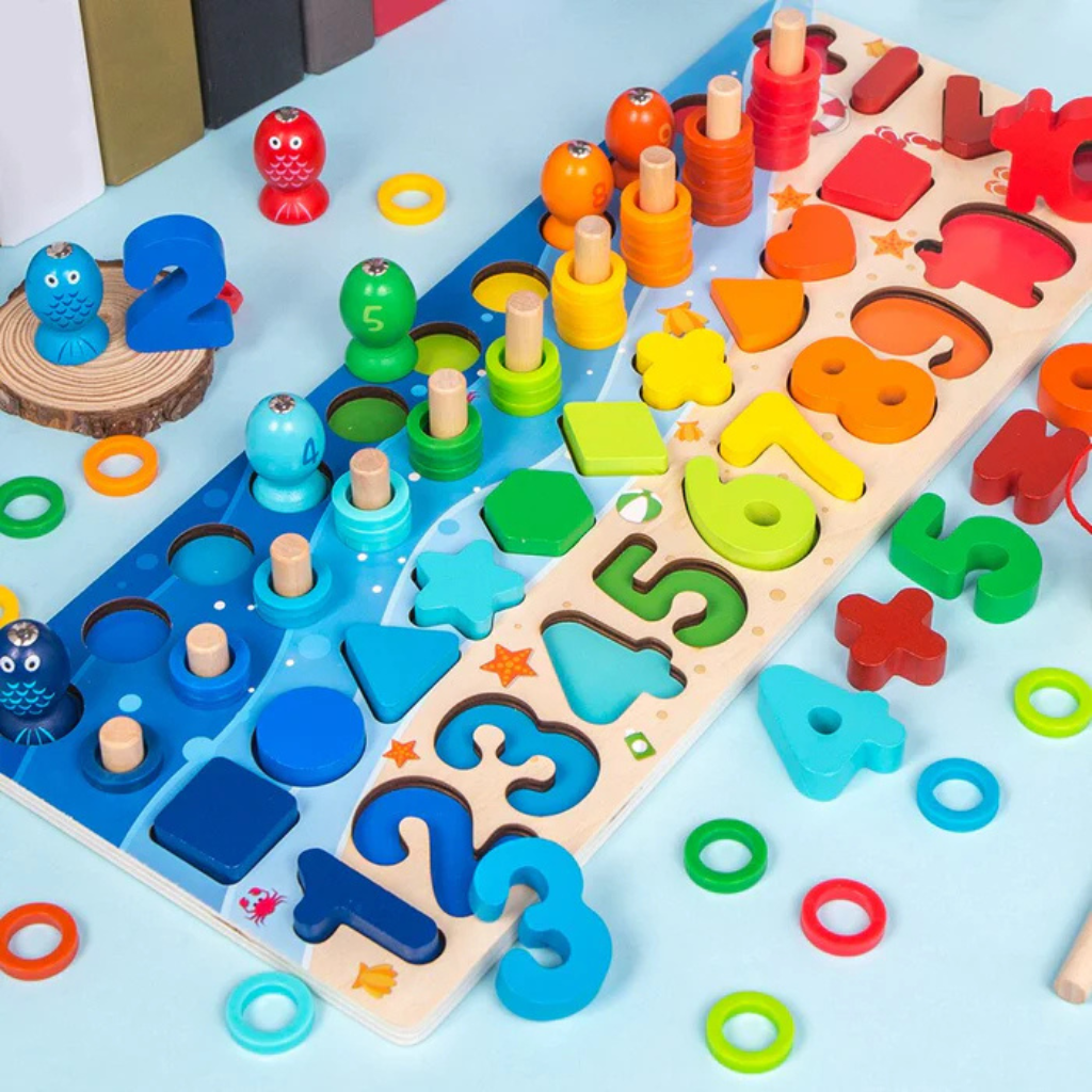 Montessori Trä Lekbräda | Utveckla Färdigheter för Spädbarn & Småbarn